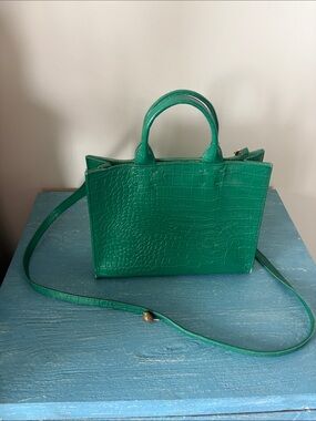 Vintage Sarah Stewart green leather bag